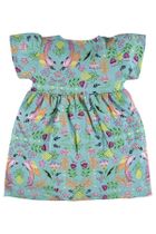 Sukienka dziewczęca z krótkim rękawem, zielona, Up Baby