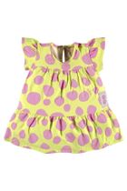 Sukienka dziewczęca z krótkim rękawem, żółta, Up Baby