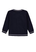 Sweter chłopięcy, rozpinany, granatowy, Kanz