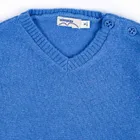 Sweter chłopięcy z wełną, niebieski, Olimpias