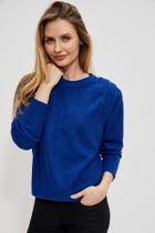 Sweter damski, niebieski, Moodo