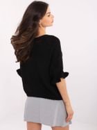 Sweter damski, oversize, czarny, Italy Moda
