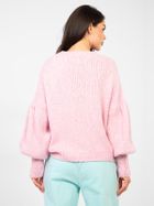 Sweter damski, oversize, różowy, Italy Moda