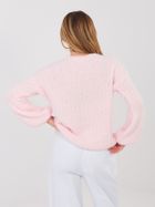Sweter damski, oversize, różowy, Italy Moda