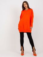 Sweter damski, pomarańczowy, Rue Paris