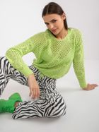 Sweter damski z kapturem, zielony, Rue Paris