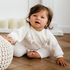 Sweter dziewczęcy, ecru, Eevi