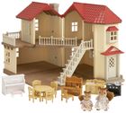 Sylvanian Families, miejski domek z oświetleniem, zestaw prezentowy z figurkami i mebelkami, 2747