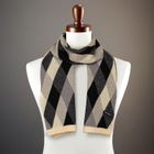 Szalik męski, beżowo-czarny, Peterson