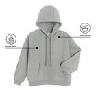 Szara bluza z kapturem o kroju oversize NOWEAR