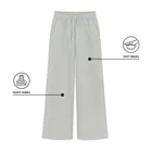 Szare spodnie dresowe z szeroką nogawką wide oversize NOWEAR