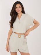 Szorty damskie, beżowe, Sublevel