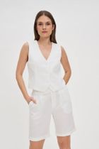 Szorty damskie, białe, Moodo