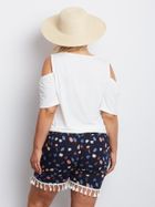 Szorty damskie, granatowe, plus size, Factory Price