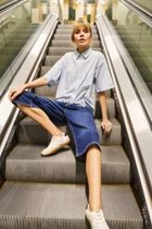 Szorty damskie, niebieskie, Moodo