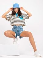 Szorty jeansowe damskie, denim, Rue Paris