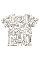 T-shirt chłopięcy, biały, Quimby