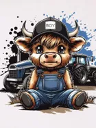 T-shirt chłopięcy, biały, Tup Tup