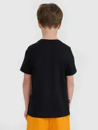 T-shirt chłopięcy, czarny, 4F