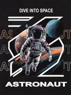 T-shirt chłopięcy, czarny, Tup Tup