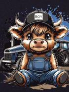 T-shirt chłopięcy, granatowy, Tup Tup