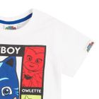 T-shirt chłopięcy, Kotboy, Pidżamersi, biały