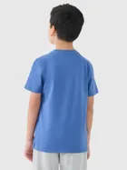 T-shirt chłopięcy, niebieski, 4F