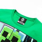 T-shirt chłopięcy, zielony, Minecraft