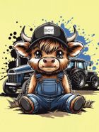 T-shirt chłopięcy, żółty, Tup Tup