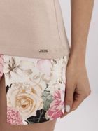 T-shirt damski, beżowy, Relevance