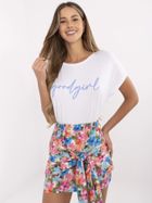 T-shirt damski, biały, Sublevel