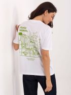 T-shirt damski, biały, Sublevel