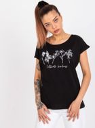 T-shirt damski, czarny, Mayflies