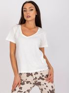 T-shirt damski, ecru, Mayflies