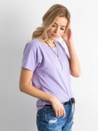 T-shirt damski, fioletowy, Basic Feel Good