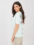 T-shirt damski, miętowy, Sublevel