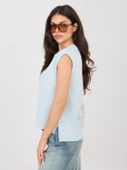 T-shirt damski, niebieski, Sublevel