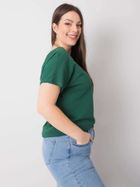 T-shirt damski, plus size, zielony, Basic Feel Good