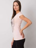 T-shirt damski, różowy, Ex Moda