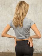 T-shirt damski, szary, For Fitness