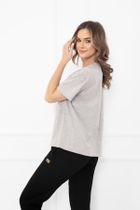 T-shirt damski, szary, Klara, Italian Fashion