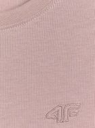 T-shirt dziewczęcy, beżowy, 4F