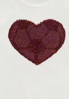 T-shirt dziewczęcy, biały, dwustronne cekiny, Tom Tailor