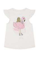 T-shirt dziewczęcy, biały, Tom Tailor