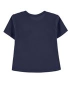 T-shirt dziewczęcy, ciemnoniebieski, Tom Tailor