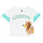 T-shirt dziewczęcy, crop top, biały, Psi Patrol, Licence Brand