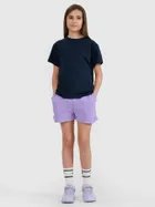 T-shirt dziewczęcy, granatowy, 4F