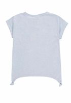 T-shirt dziewczęcy, niebieski, Tom Tailor