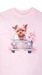 T-shirt dziewczęcy, różowy, Tup Tup