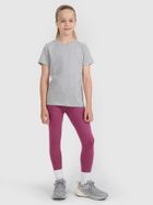 T-shirt dziewczęcy, szary, 4F